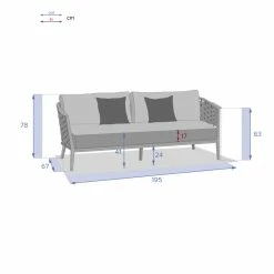 Canapé De Salon Extérieur 3 Places Embruns Hespéride -Ledepot-bailleul Soldes Magasin canape de salon exterieur 3 places embruns hesperide 3