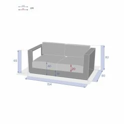 Canapé Extérieur 2 Places Allure Blanc Hespéride -Ledepot-bailleul Soldes Magasin canape exterieur 2 places allure blanc hesperide 2