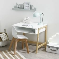 Chaise Enfant Pieds Bois Atmosphera Blanc -Ledepot-bailleul Soldes Magasin chaise enfant pieds bois atmosphera blanc 3