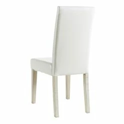 Demeyere Chaise Dossier Haut Blanc PU Guevara -Ledepot-bailleul Soldes Magasin chaise ernesto blanc 1 5