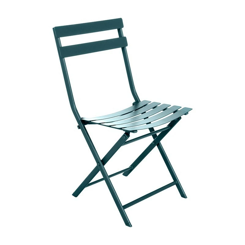 Chaise métal pliante Greensboro bleu canard Hespéride Chaise Métal Pliante Greensboro Bleu Canard Hespéride -Ledepot-bailleul Soldes Magasin chaise exterieur greensboro hesperide bleu canard