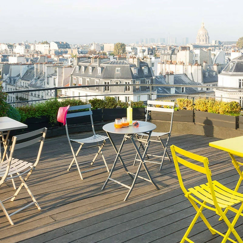 Chaise métal pliante Greensboro graphite Hespéride Chaise Métal Pliante Greensboro Graphite Hespéride -Ledepot-bailleul Soldes Magasin chaise greensboro hesperide graphite 3