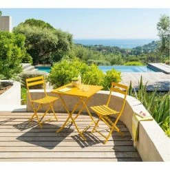 Chaise Métal Pliante Greensboro Moutarde Hespéride 5 Chaise Métal Pliante Greensboro Moutarde Hespéride -Ledepot-bailleul Soldes Magasin chaise greensboro hesperide moutarde 1 3