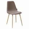 Chaise Roka Coloris Taupe Atmosphera -Ledepot-bailleul Soldes Magasin chaise roka coloris taupe et hetre atmosphera
