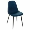 Chaise Tissu Et Métal Tyka Bleu Atmosphera -Ledepot-bailleul Soldes Magasin chaise tissu et metal tyka bleu atmosphera