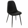 Chaise Tissu Et Métal Tyka Noir Atmosphera -Ledepot-bailleul Soldes Magasin chaise tissu et metal tyka noir atmosphera