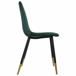 Chaise Velours Vert Pieds Gold Tyka Atmosphera -Ledepot-bailleul Soldes Magasin chaise velours vert pieds gold atmosphera 2