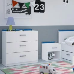 Demeyere Chevet 1 Tiroir Reverso Rose Ou Bleu -Ledepot-bailleul Soldes Magasin chevet 1 tiroir reverso rose ou bleu 3