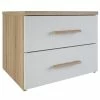 Demeyere Chevet 2 Tiroirs Blanc Et Naturel Lena 2 Demeyere Chevet 2 Tiroirs Blanc Et Naturel Lena -Ledepot-bailleul Soldes Magasin chevet 2 tiroirs blanc et naturel lena