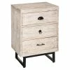 Chevet 3 Tiroirs Bois Blanchi Ajay Atmosphera
