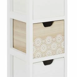 Chiffonnier 3 Tiroirs Chic Naturel Et Blanc -Ledepot-bailleul Soldes Magasin chiffonnier 3 tiroirs chic naturel et blanc 3