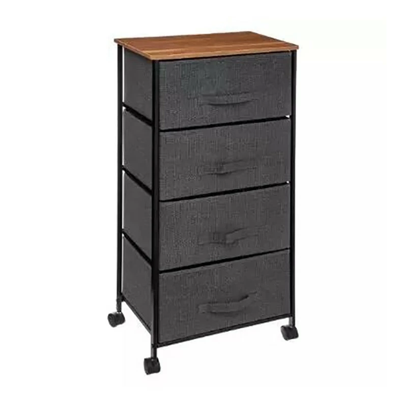 Chiffonnier 4 tiroirs avec roulette gris foncé Chiffonnier 4 Tiroirs Avec Roulette Gris Foncé -Ledepot-bailleul Soldes Magasin chiffonnier 4 tiroirs avec roulette gris fonce
