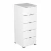 Demeyere Chiffonnier 5 Tiroirs Blanc Perfect -Ledepot-bailleul Soldes Magasin chiffonnier 5 tiroirs blanc perfect