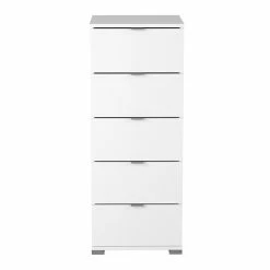 Demeyere Chiffonnier 5 Tiroirs Blanc Perfect 4 Demeyere Chiffonnier 5 Tiroirs Blanc Perfect -Ledepot-bailleul Soldes Magasin chiffonnier 5 tiroirs blanc perfect 2