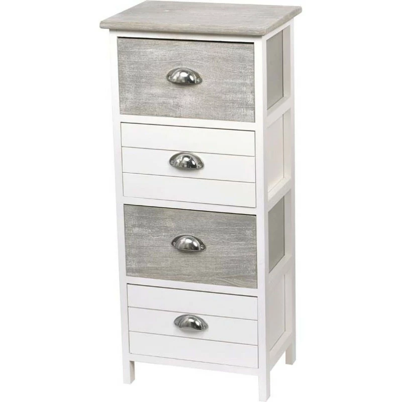 Chiffonnier bois 4 tiroirs bicolores Chiffonnier Bois 4 Tiroirs Bicolores -Ledepot-bailleul Soldes Magasin chiffonnier bois 4 tiroirs bicolores