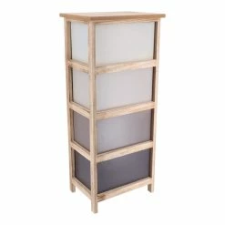 Chiffonnier Grand Modèle 4 Tiroirs Dégradé Taupe -Ledepot-bailleul Soldes Magasin chiffonnier grand modele 4 tiroirs degrade taupe 2