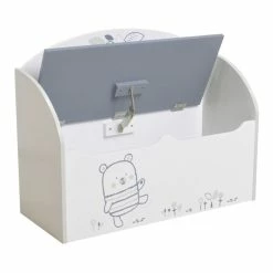 Demeyere Coffre à Jouets Bear Gris Et Blanc -Ledepot-bailleul Soldes Magasin coffre a jouets blanc gris nounours 2