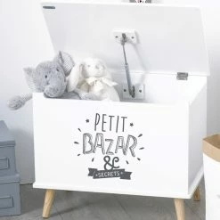 Coffre De Rangement "petit Bazar & Secrets" Blanc Atmosphera 3 Coffre De Rangement "petit Bazar & Secrets" Blanc Atmosphera -Ledepot-bailleul Soldes Magasin coffre de rangement petit bazar secret blanc atmosphera 1
