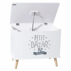 Coffre De Rangement "petit Bazar & Secrets" Blanc Atmosphera 4 Coffre De Rangement "petit Bazar & Secrets" Blanc Atmosphera -Ledepot-bailleul Soldes Magasin coffre de rangement petit bazar secret blanc atmosphera 2