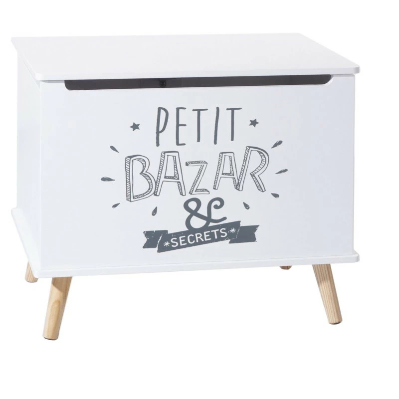 Coffre de rangement "petit bazar & secrets" blanc Atmosphera Coffre De Rangement "petit Bazar & Secrets" Blanc Atmosphera -Ledepot-bailleul Soldes Magasin coffre de rangement petit bazar secret blanc atmosphera