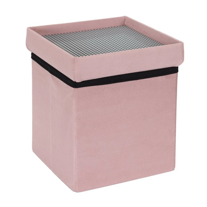 Coffre pouf pliable rose compatible briques Coffre Pouf Pliable Rose Compatible Briques -Ledepot-bailleul Soldes Magasin coffre pouf pliable rose compatible briques