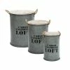 Coffres Bidons Gris Loft - Lot De 3 - Atmosphera -Ledepot-bailleul Soldes Magasin coffres bidons gris loft lot 3 atmosphera