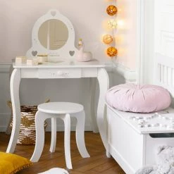Coiffeuse Avec Tabouret Enfant Blanc Atmosphera 3 Coiffeuse Avec Tabouret Enfant Blanc Atmosphera -Ledepot-bailleul Soldes Magasin coiffeuse avec tabouret pour enfant blanche 1