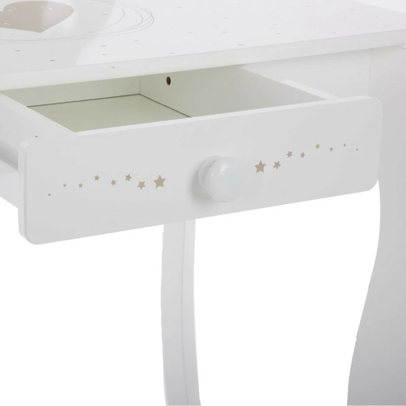 Coiffeuse avec tabouret enfant blanc Atmosphera Coiffeuse Avec Tabouret Enfant Blanc Atmosphera -Ledepot-bailleul Soldes Magasin coiffeuse avec tabouret pour enfant blanche 6