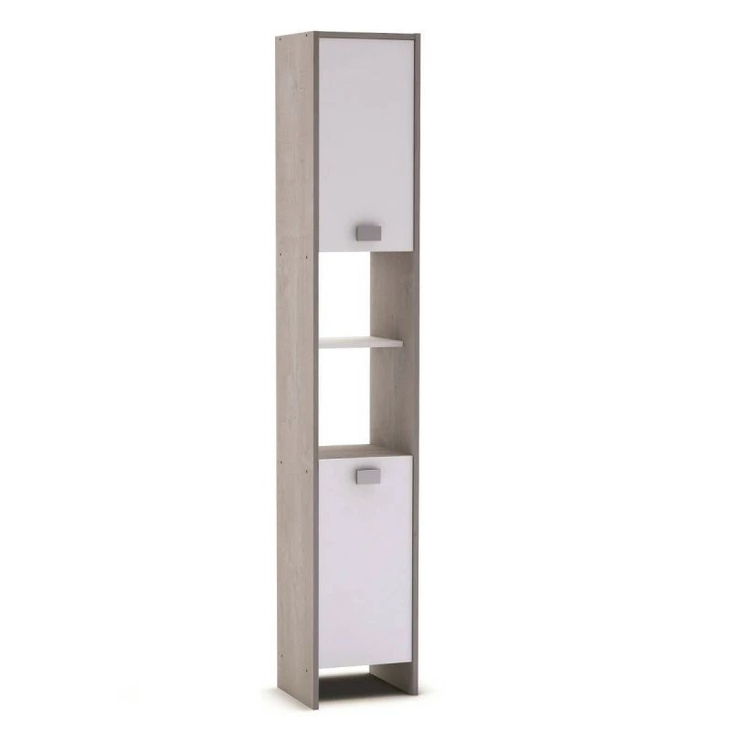 Colonne 2 portes HONOLULU blanc/chêne champagne Demeyere Colonne 2 Portes HONOLULU Blanc/chêne Champagne -Ledepot-bailleul Soldes Magasin colonne 2 portes honolulu blanc chene champagne 1