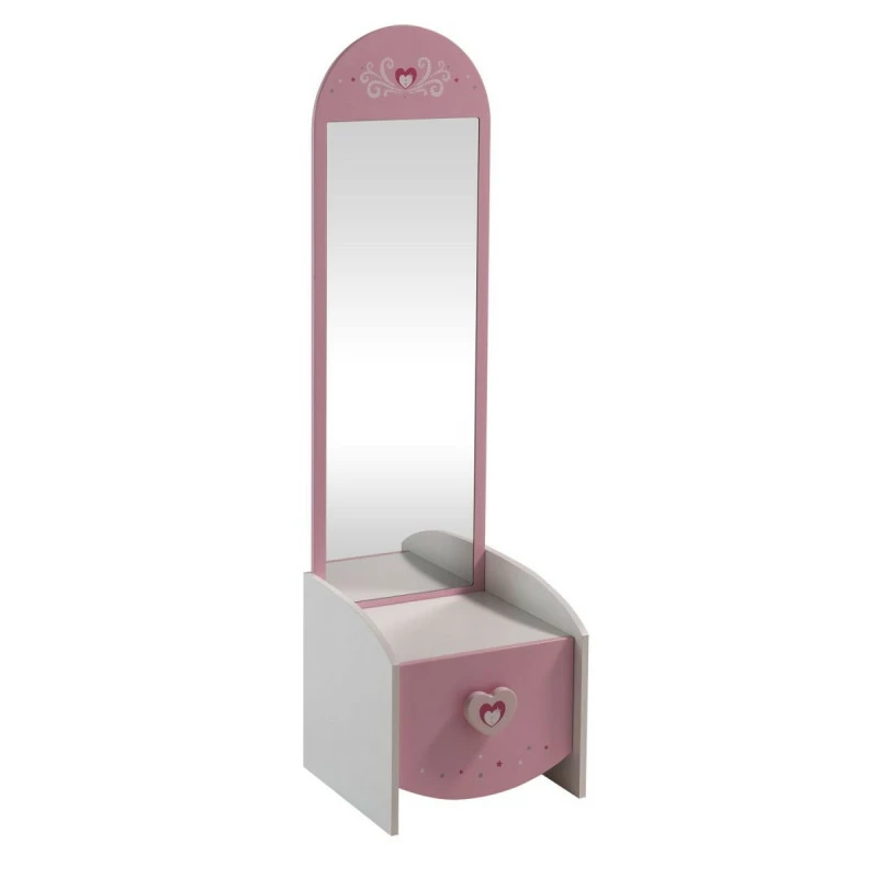 Commode enfant coiffeuse Anastasia blanche et rose Demeyere Commode Enfant Coiffeuse Anastasia Blanche Et Rose -Ledepot-bailleul Soldes Magasin commmode enfant coiffeuse mulan blanche et rose