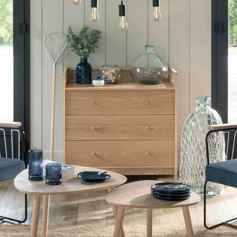 Commode 3 tiroirs cannage Arty Atmosphera Commode 3 Tiroirs Cannage Arty Atmosphera -Ledepot-bailleul Soldes Magasin commode 3 tiroirs cannage arty atmosphera 1
