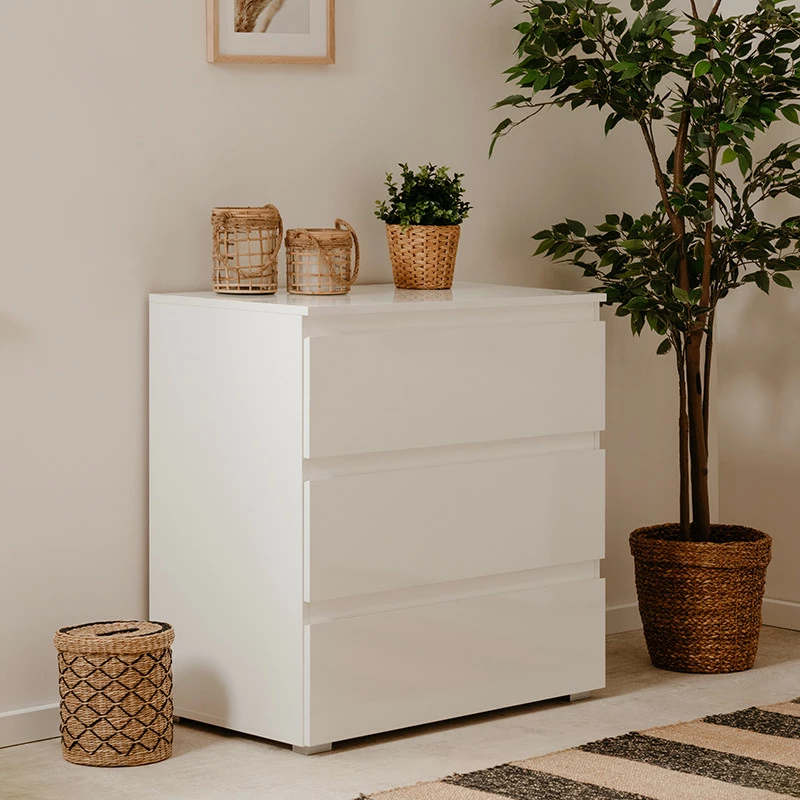 Commode 3 tiroirs Capetown blanc Commode 3 Tiroirs Capetown Blanc -Ledepot-bailleul Soldes Magasin commode 3 tiroirs capetown blanc 1