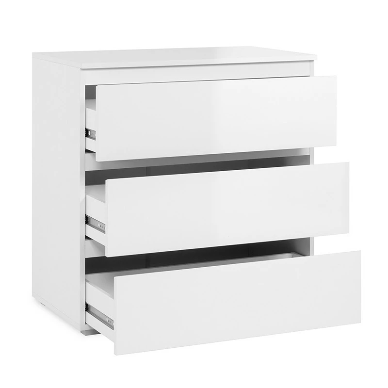 Commode 3 tiroirs Capetown blanc Commode 3 Tiroirs Capetown Blanc -Ledepot-bailleul Soldes Magasin commode 3 tiroirs capetown blanc 2