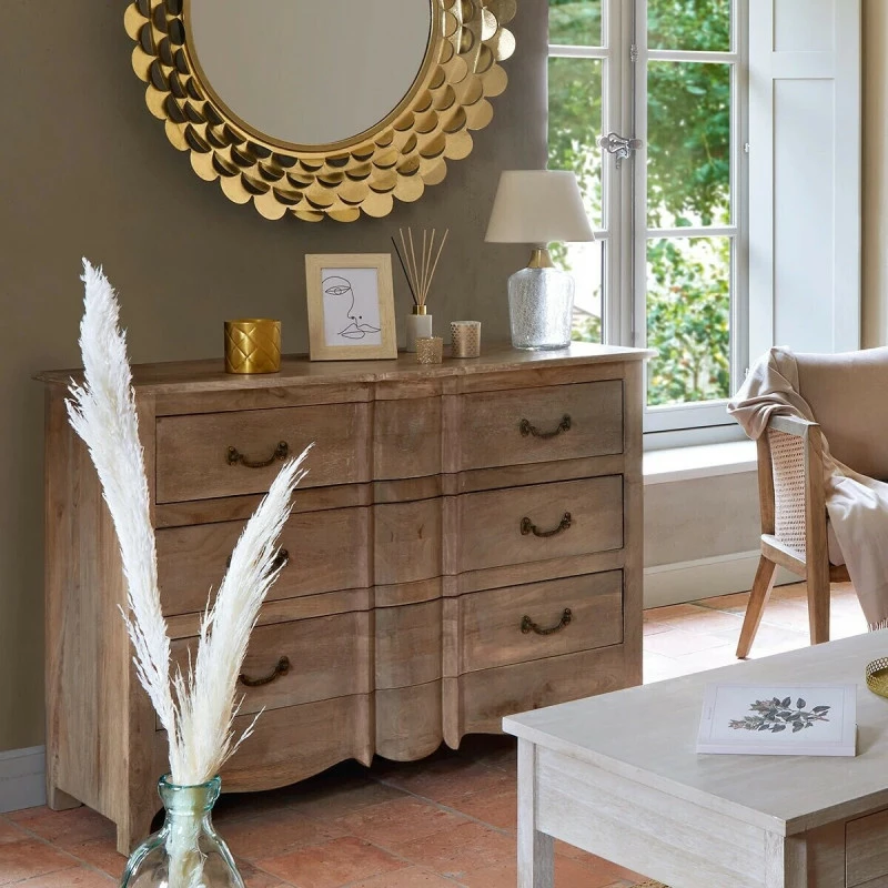 Commode 3 tiroirs Hiver en bois Atmosphera Commode 3 Tiroirs Hiver En Bois Atmosphera -Ledepot-bailleul Soldes Magasin commode 3 tiroirs hiver en bois atmosphera 2