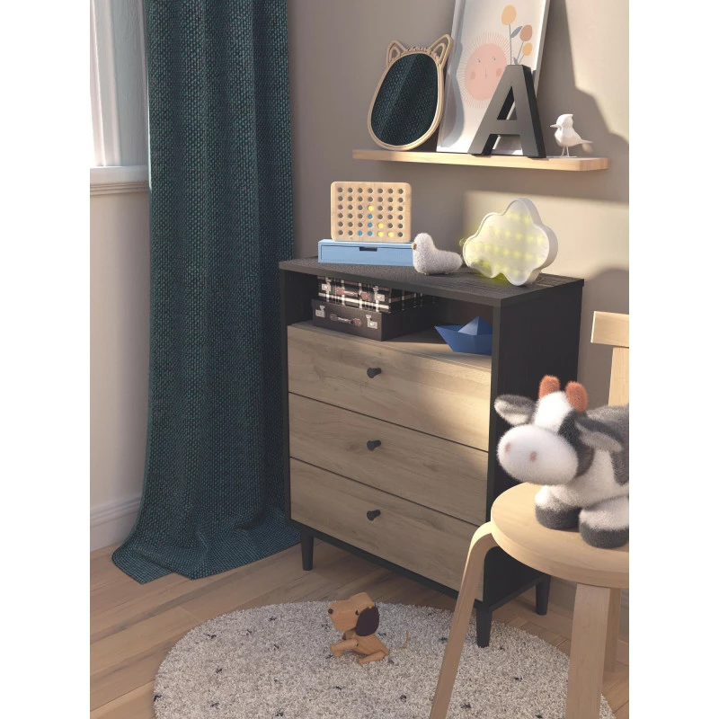 Commode 3 tiroirs industriel Arty Demeyere Commode 3 Tiroirs Industriel Arty -Ledepot-bailleul Soldes Magasin commode 3 tiroirs industriel arty 1