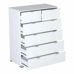 Demeyere Commode 4+2 Tiroirs Blanche Perfect -Ledepot-bailleul Soldes Magasin commode 42 tiroirs blanche perfect 3