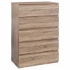 Commode 5 Tiroirs Dolo Naturel 5Five -Ledepot-bailleul Soldes Magasin commode 5 tiroirs dolo naturel 5five