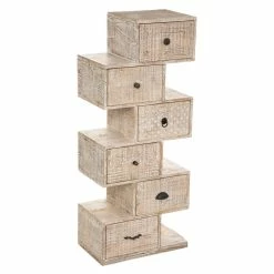 Commode Ajay 6 Tiroirs Bois Massif Atmosphera