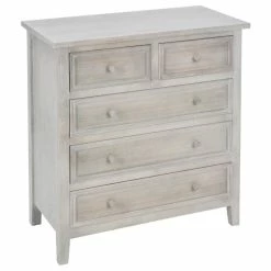 Commode Charme 5 Tiroirs Bois Atmosphera