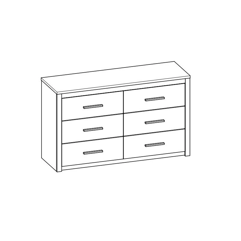 Commode Kansas 6 tiroirs Demeyere Commode Kansas 6 Tiroirs -Ledepot-bailleul Soldes Magasin commode colorado 6 tiroirs 2