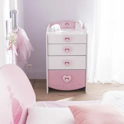 Demeyere Commode Enfant 4 Tiroirs Anastasia Rose Et Blanche 3 Demeyere Commode Enfant 4 Tiroirs Anastasia Rose Et Blanche -Ledepot-bailleul Soldes Magasin commode enfant 4 tiroirs mulan rose et blanche 1