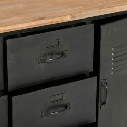 Commode Métal Et Bois Cierna Atmosphera -Ledepot-bailleul Soldes Magasin commode metal torof atmosphera 1