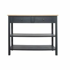 Console Damian Bois Gris Foncé Atmosphera -Ledepot-bailleul Soldes Magasin console damian bois atmosphera 3