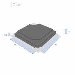 Dalle Pour Parasol 25 Kg Béton Stacio Noir Hespéride -Ledepot-bailleul Soldes Magasin dalle parasol 25 kg beton stacio noir hesperide 2