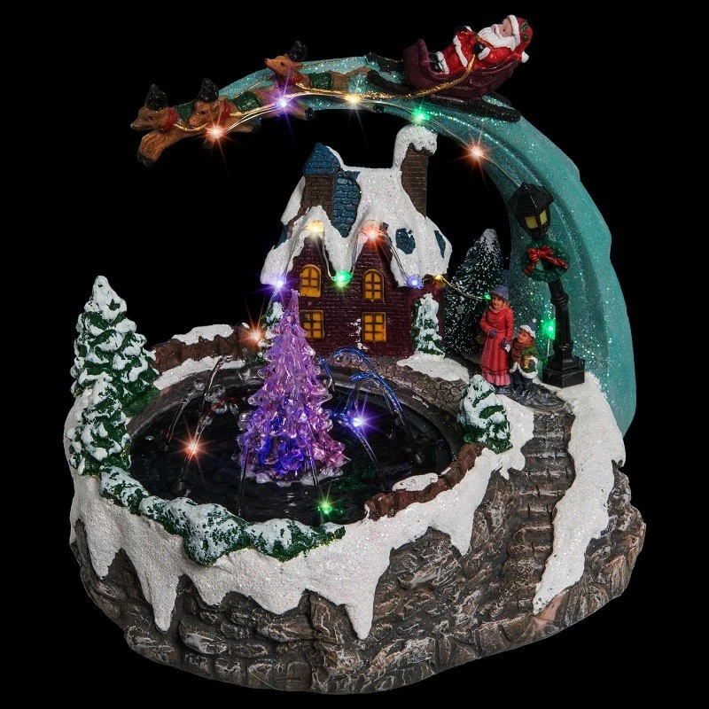Déco Noël fontaine au village secteur lumineux musical animé Déco Noël Fontaine Au Village Secteur Lumineux Musical Animé -Ledepot-bailleul Soldes Magasin deco noel fontaine au village secteur lumineux musical anime 1