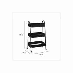 Desserte 3 Niveaux à Roulettes Métal Noir 5Five 5 Desserte 3 Niveaux à Roulettes Métal Noir 5Five -Ledepot-bailleul Soldes Magasin desserte 3 niveaux a roulettes metal noir 5five 3