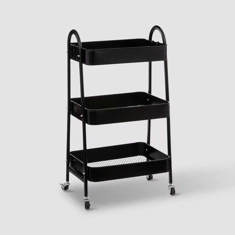 Desserte 3 niveaux à roulettes métal noir 5Five Desserte 3 Niveaux à Roulettes Métal Noir 5Five -Ledepot-bailleul Soldes Magasin desserte 3 niveaux a roulettes metal noir 5five 4