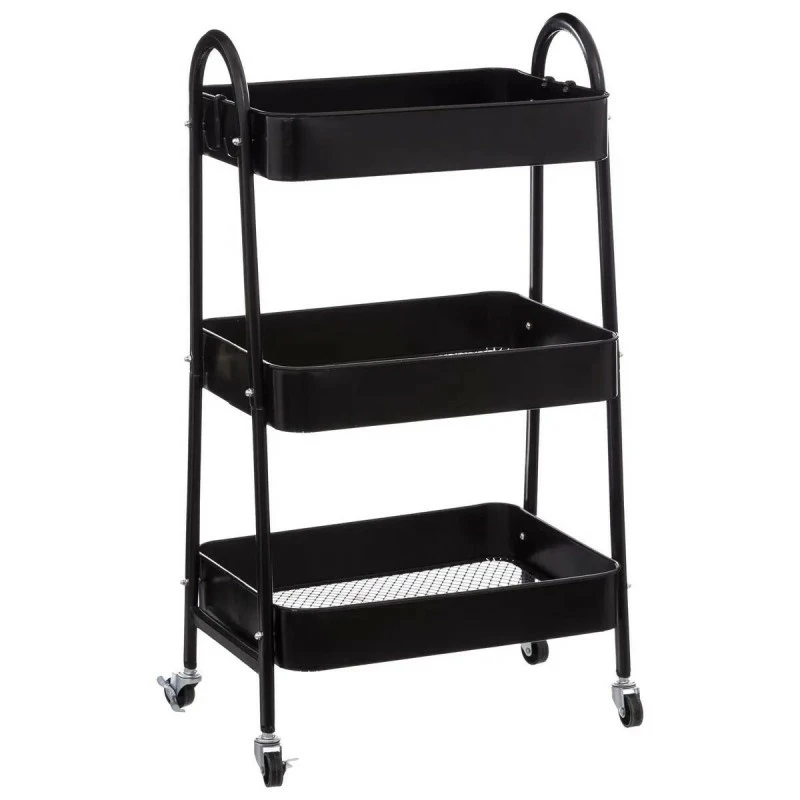 Desserte 3 niveaux à roulettes métal noir 5Five Desserte 3 Niveaux à Roulettes Métal Noir 5Five -Ledepot-bailleul Soldes Magasin desserte 3 niveaux a roulettes metal noir 5five