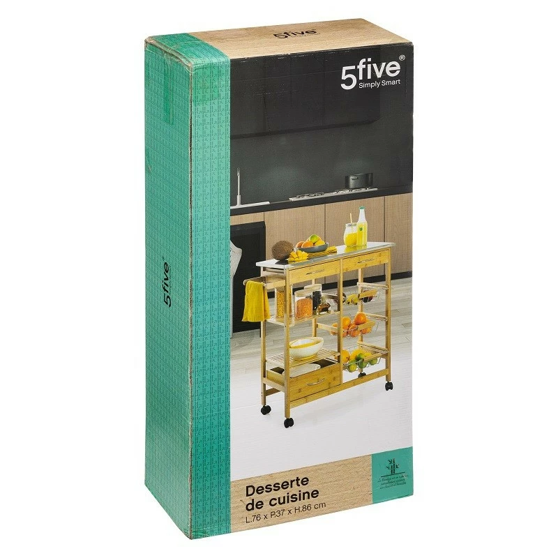 Desserte bambou 6 tiroirs roulettes 76 cm 5five Desserte Bambou 6 Tiroirs Roulettes 76 Cm 5five -Ledepot-bailleul Soldes Magasin desserte bambou 6 tiroirs roulettes 76 cm 5five 1