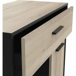 Demeyere Desserte De Cuisine 1 Tiroir 1 Porte Mint Noir Et Bois 5 Demeyere Desserte De Cuisine 1 Tiroir 1 Porte Mint Noir Et Bois -Ledepot-bailleul Soldes Magasin desserte de cuisine 1 tiroir 1 porte mint noir et bois 3